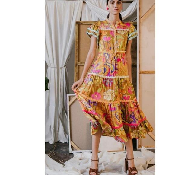 Celia B by Anthropologie Lobella Dress Size Small - Picture 1 of 11